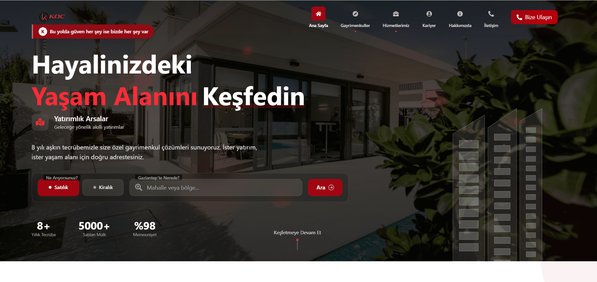 Koç Gayrimenkul proje kapak görseli